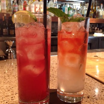 Mountain Standard - Poma Fizz on the left, Queens Park Cocktail on the right - New American Near Me - Vail, Colorado Mountain Standard - Poma Fizz on the left, Queens Park Cocktail on the right - New American Near Me - Vail, Colorado