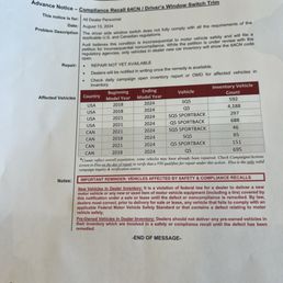 Fraudulent recall letter on Audi letterhead Fraudulent recall letter on Audi letterhead