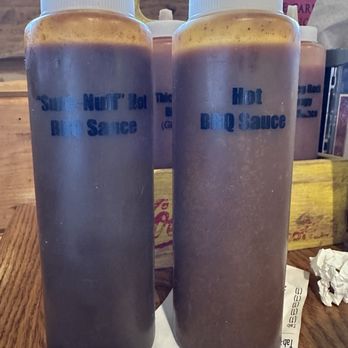 Bigun's Barbecue - 2 of the 6 sauce offerings - Barbeque Near Me - Talking Rock, Georgia