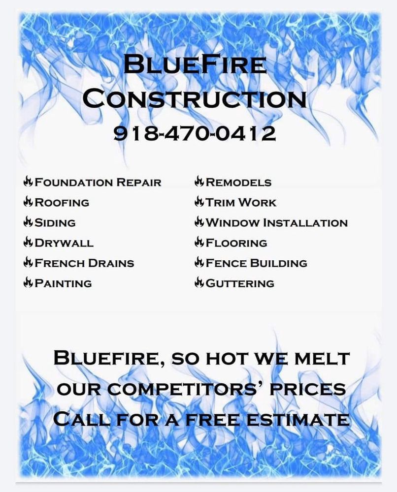 BLUEFIRE CONSTRUCTION Updated August 2024 McAlester, Oklahoma