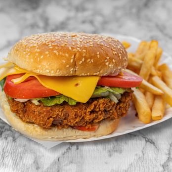 Halal N spice - a chicken sandwich and french fries - Halal Near Me - Farmingdale, New York Halal N spice - a chicken sandwich and french fries - Halal Near Me - Farmingdale, New York