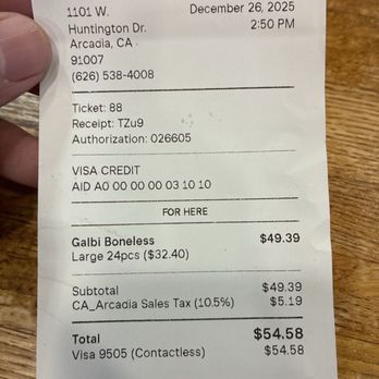 bb.q Chicken H-mart Arcadia - 44.99 was the published price. 49.39 was what i was charged. - Chicken Wings Near Me - Arcadia, California bb.q Chicken H-mart Arcadia - 44.99 was the published price. 49.39 was what i was charged. - Chicken Wings Near Me - Arcadia, California