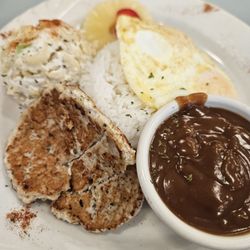Peg's Glorified Ham and Eggs - Turkey loco moco