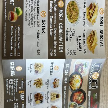 Mori Katsu & Kimbap - Part 2 of updated menu - Asian Fusion Near Me - Cypress, California