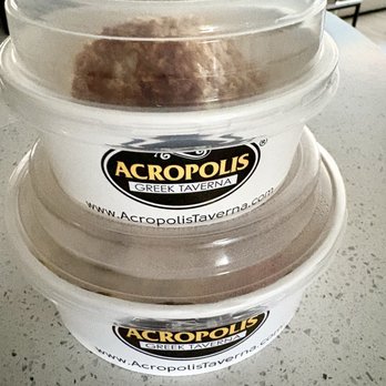 Acropolis Greek Taverna - Orlando - Cool  "To Go" containers - Greek Near Me - Orlando, Florida