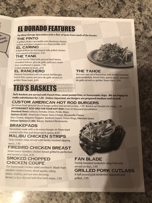 Menu photo 3 Ted's Garage Clinton, IL