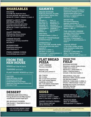 Menu photo 2 Boodas Brewing Company Hendersonville, NC Menu photo 2 Boodas Brewing Company Hendersonville, NC