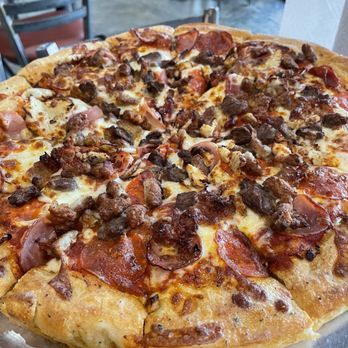 Lost Pizza - Large Otis pizza on thick crust. - Pizza Near Me - Ocean Springs, Mississippi
