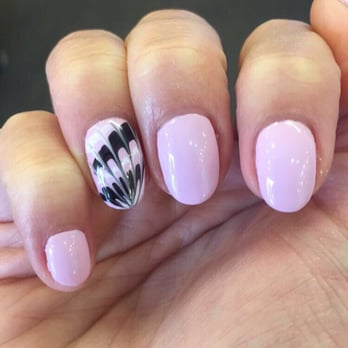 Coco Nail Spa - Gel mani with marble design. - Nail Salons Near Me - Riverside, Connecticut