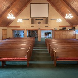 A Frank Smith United Methodist Church - The sanctuary from the stage.