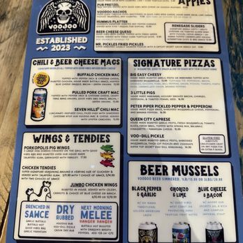 Voodoo Brewing - Food menu - Breweries Near Me - Cincinnati, Ohio