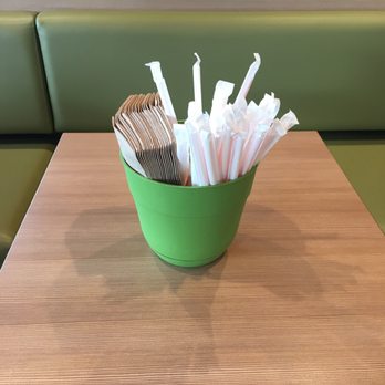 McDonald's - a green cup filled with paper straws - Fast Food Near Me - Onley, Virginia McDonald's - a green cup filled with paper straws - Fast Food Near Me - Onley, Virginia