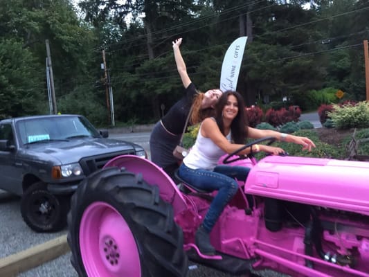 Photo of Silver Lake Winery - Woodinville, WA, US. The pink tractor is a huge hit!