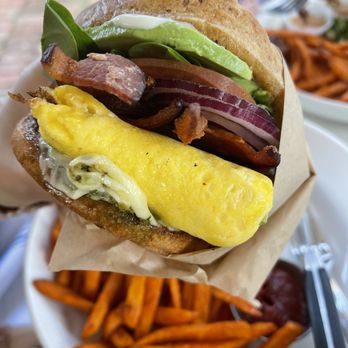 Sibling by Pushkin's - Breakfast sandwich, the only decent item we tried - New American Near Me - Sacramento, California Sibling by Pushkin's - Breakfast sandwich, the only decent item we tried - New American Near Me - Sacramento, California