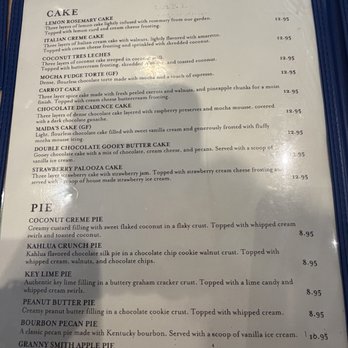 Chez Zee American Bistro - Dessert Menu - Desserts Near Me - Austin, Texas