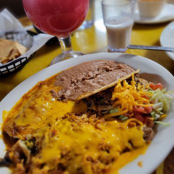 Taqueria Jalisco - One cheese reano topped with chicken & cheese. One chicken enchilada topped with cheese. One beef taco. $14.00 - Mexican Near Me - Lubbock, Texas Taqueria Jalisco - One cheese reano topped with chicken & cheese. One chicken enchilada topped with cheese. One beef taco. $14.00 - Mexican Near Me - Lubbock, Texas