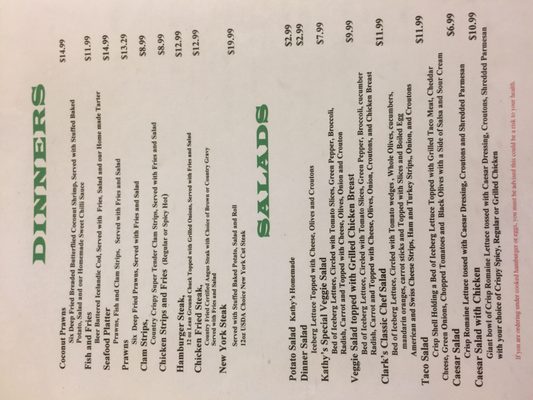 Menu photo 2 Clarks Restaurant Artic, WA Menu photo 2 Clarks Restaurant Artic, WA