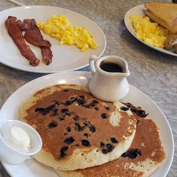 Delaney’s Diner - Pancakes with eggs and breakfast meat $8 - American Near Me - Columbus, Ohio Delaney’s Diner - Pancakes with eggs and breakfast meat $8 - American Near Me - Columbus, Ohio