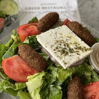 Opa Gyros - a salad in a plastic container - Creperies Near Me - Kingston, New York