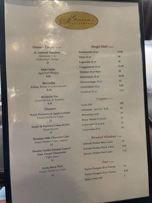 Menu photo 1 St. Germain's Steakhouse Rama, ON