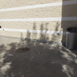 Target - Benches are gone on left side of entrance.
