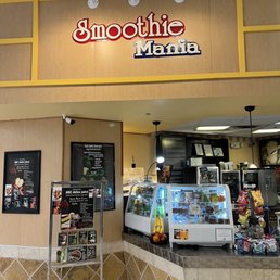 the inside of a smoothie shop