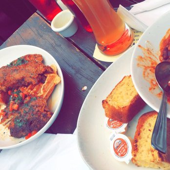 SugarBowl - Chicken and waffles on the right with a watermelon chutney. And bison chilli on the right served with some corn bread. - Breakfast & Brunch Near Me - Edmonton, Alberta SugarBowl - Chicken and waffles on the right with a watermelon chutney. And bison chilli on the right served with some corn bread. - Breakfast & Brunch Near Me - Edmonton, Alberta