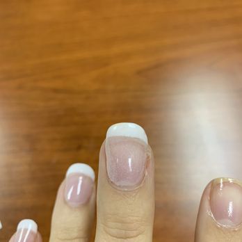 TC Unisex Salon - Acrylic nail is visible under the white French tip. - Hair Salons Near Me - Alexandria, Virginia TC Unisex Salon - Acrylic nail is visible under the white French tip. - Hair Salons Near Me - Alexandria, Virginia