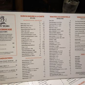 Sushi Yasaka - Menu side 2 - Japanese Near Me - New York, New York Sushi Yasaka - Menu side 2 - Japanese Near Me - New York, New York