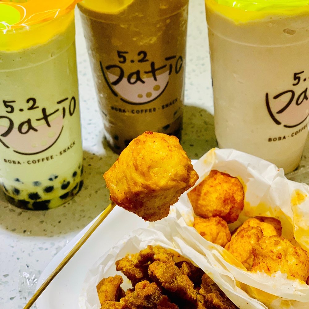 5.2 Patio - Squid balls and popcorn chicken - Coffee & Tea Near Me - La Crescenta, California
