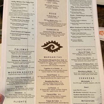 Caracol - Alcohol menu - Seafood Near Me - Houston, Texas