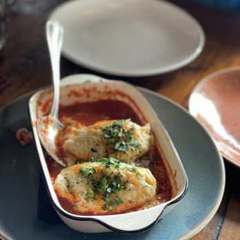 The Cozy Taberna - Goat cheese drop dumplings - Tapas/Small Plates Near Me - Salem, Oregon The Cozy Taberna - Goat cheese drop dumplings - Tapas/Small Plates Near Me - Salem, Oregon
