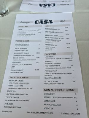 Menu photo 4 Casa East Sac Sacramento, CA Menu photo 4 Casa East Sac Sacramento, CA