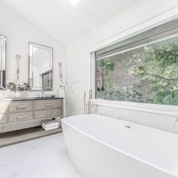 Homeredi - Exquisite Contemporary/Modern Master Bathroom Renovation in the heart of East Hills, New York showcasing HOMEREDI Design/Build expertise