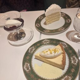 Three random desserts served to us. Three random desserts served to us.