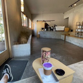 Laveta - Inside, they have little doggy snacks  Ube latte - Coffee & Tea Near Me - Los Angeles, California