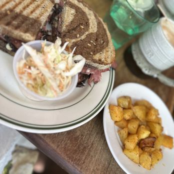 sam a.m - Reuben Pastrami w/side of breakfast potatoes - Cafes Near Me - Jersey City, New Jersey sam a.m - Reuben Pastrami w/side of breakfast potatoes - Cafes Near Me - Jersey City, New Jersey