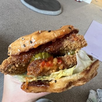 V Revolution - SWEET & SPICY KATSU BURGER - Vegetarian Near Me - Englewood, Colorado V Revolution - SWEET & SPICY KATSU BURGER - Vegetarian Near Me - Englewood, Colorado