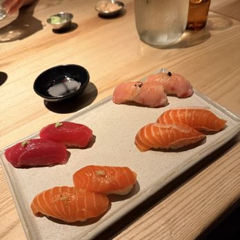 Sushi San - Nigiri 8 pc, bluefin, faroe yellowtail, salmon, zuke salmon - Sushi Bars Near Me - Nashville, Tennessee Sushi San - Nigiri 8 pc, bluefin, faroe yellowtail, salmon, zuke salmon - Sushi Bars Near Me - Nashville, Tennessee