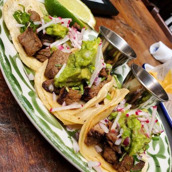 Toro Loco - Taqueria Carne Asada Taco - steak, red onion, cilantro, guacamole, radish, corn tortilla - Cocktail Bars Near Me - New York, New York Toro Loco - Taqueria Carne Asada Taco - steak, red onion, cilantro, guacamole, radish, corn tortilla - Cocktail Bars Near Me - New York, New York