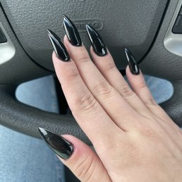 Black stilettos with red underneath