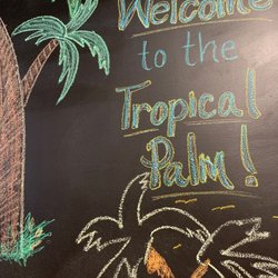 Tropical Palm Restaurant - Welcome chalkboard