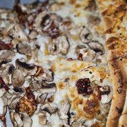 American Flatbread - Homemade Sausage pizza with better lighting... I see a piece of sausage this time!