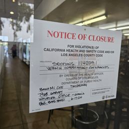 Notice of Closure Notice of Closure