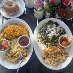 Plant based breakfast menu items- Plant Based Mexican Omelet & Plant Based SF Scramble Plant based breakfast menu items- Plant Based Mexican Omelet & Plant Based SF Scramble