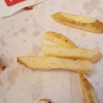 In-N-Out Burger - I think the hair is cholesterol free too.  At least the fries were fresh. - Burgers Near Me - Arcadia, California