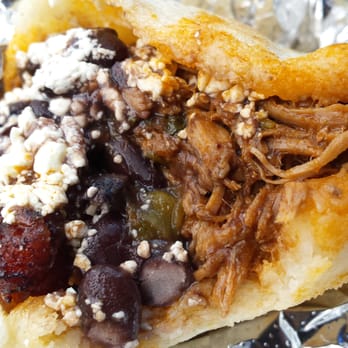 Arepera Guacuco Bushwick - Pabellon Arepa. SO GOOD! Doesn't come with any bits of white stuff though. I added those myself. To make it more salty. Ahem. - Salad Near Me - Brooklyn, New York