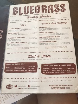 Menu photo 2 Bluegrass Windsor, WNM Menu photo 2 Bluegrass Windsor, WNM