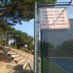 Memorial Park Tennis Court - All six courts washed every Tuesday 6am-9am. Â Have to wait for the courts to dry, before playing.
