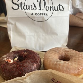 Stan's Donuts & Coffee - Classic glazed doughnut and a Red Velvet doughnut - Donuts Near Me - Chicago, Illinois Stan's Donuts & Coffee - Classic glazed doughnut and a Red Velvet doughnut - Donuts Near Me - Chicago, Illinois